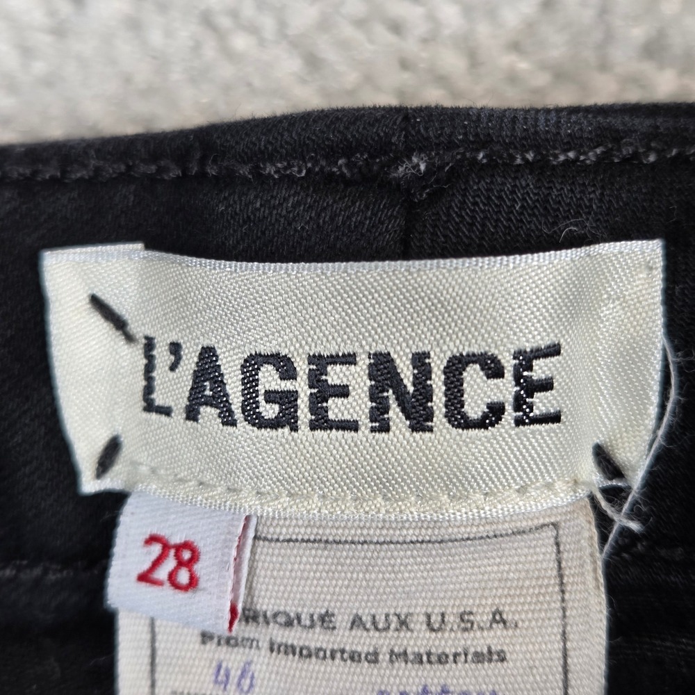 L'AGENCE Marguerite High Rise Skinny Jeans Womens 28 Noir Black USA - Picture 5 of 10